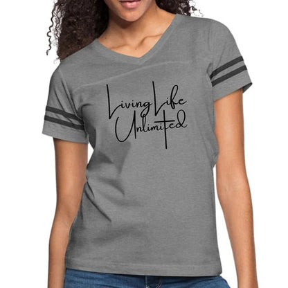 Womens Vintage Sport Graphic T-shirt, Living Life Unlimited