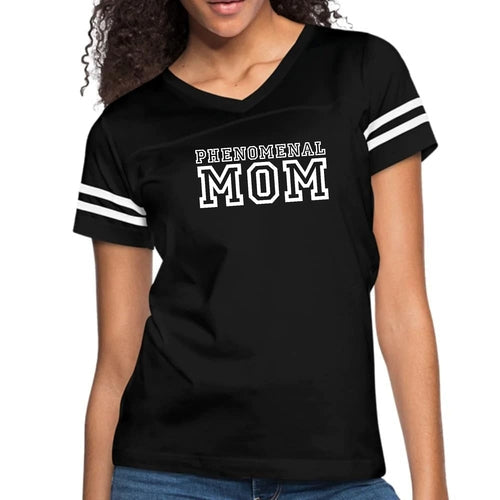 Womens Vintage Sport Graphic T-shirt, Phenomenal Mom Print