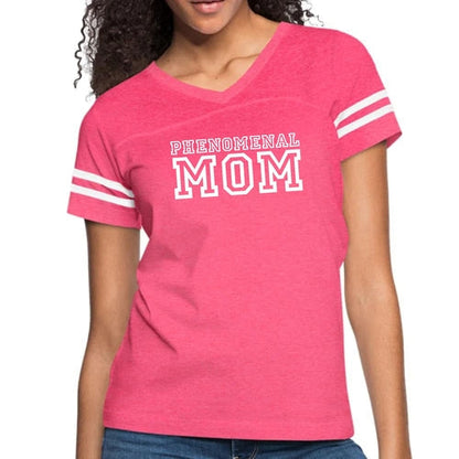 Womens Vintage Sport Graphic T-shirt, Phenomenal Mom Print