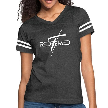 Womens Vintage Sport Graphic T-shirt, Redeemed Cross