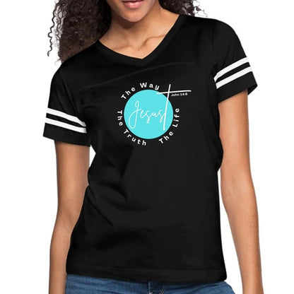 Womens Vintage Sport Graphic T-shirt, the Truth the Way the Life