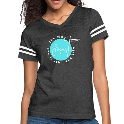 Womens Vintage Sport Graphic T-shirt, the Truth the Way the Life