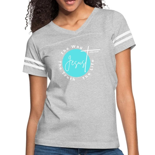 Womens Vintage Sport Graphic T-shirt, the Truth the Way the Life