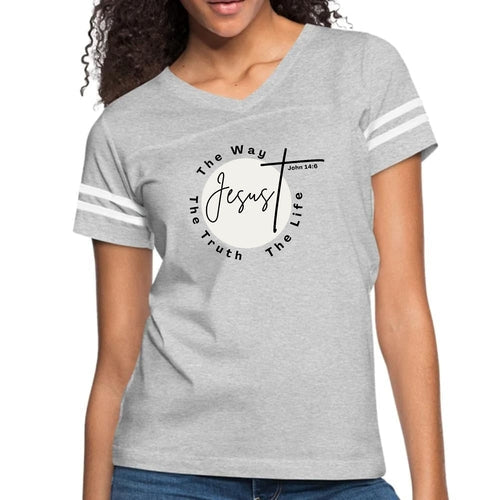 Womens Vintage Sport Graphic T-shirt, the Truth the Way the Life