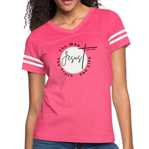 Womens Vintage Sport Graphic T-shirt, the Truth the Way the Life