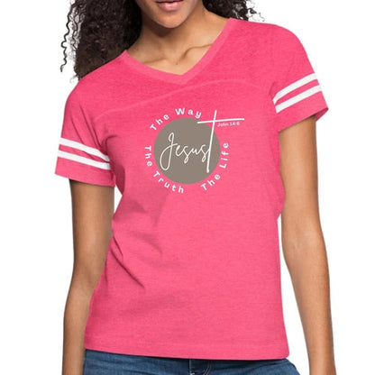 Womens Vintage Sport Graphic T-shirt, the Truth the Way the Life