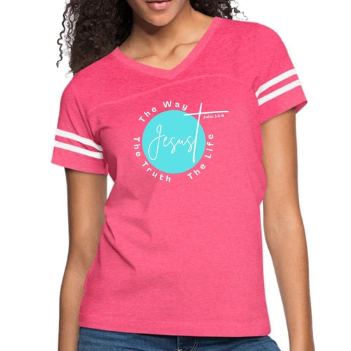 Womens Vintage Sport Graphic T-shirt, the Truth the Way the Life