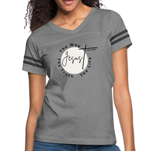 Womens Vintage Sport Graphic T-shirt, the Truth the Way the Life