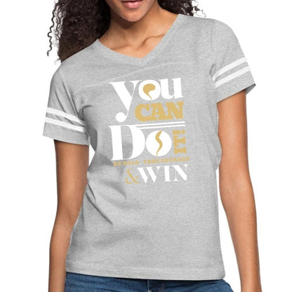Womens Vintage Sport Graphic T-shirt, you can do it - be Bold Take