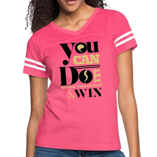 Womens Vintage Sport Graphic T-shirt, you can do it be Bold Take