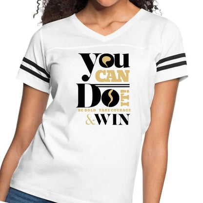 Womens Vintage Sport Graphic T-shirt, you can do it be Bold Take
